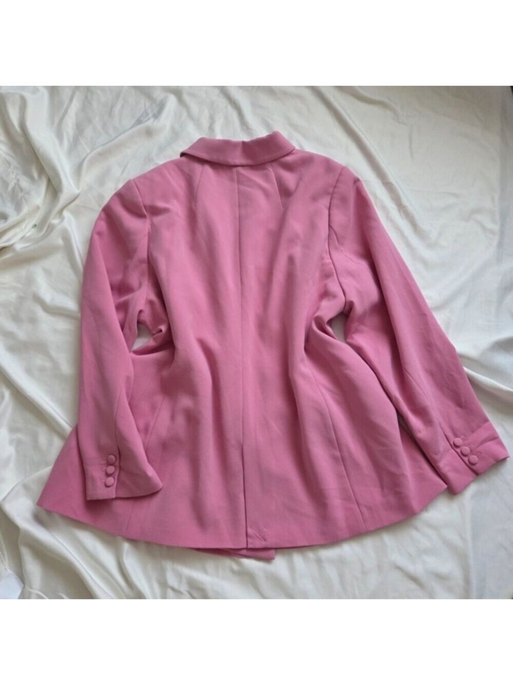 ELOQUII Barbiecore Pink Double Breasted Longline Blazer 22 Plus - Picture 6 of 6